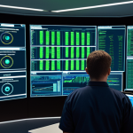 **

A digital representation of a security operations center (SOC) in action. Focus on the visual elements of monitoring screens displaying code and network activity, analysts collaborating, and a sense of urgency and alertness. Include keywords like "cybersecurity," "incident response," "threat detection," and "teamwork." The color palette should be a mix of dark blues, greens, and reds to convey the seriousness of the situation.

**
